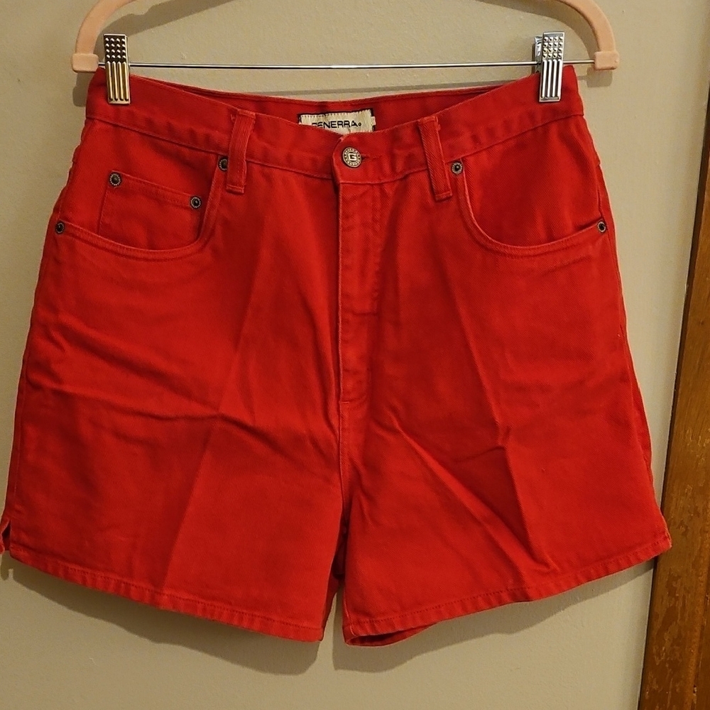 Vintage Generra High Rise Red Shorts